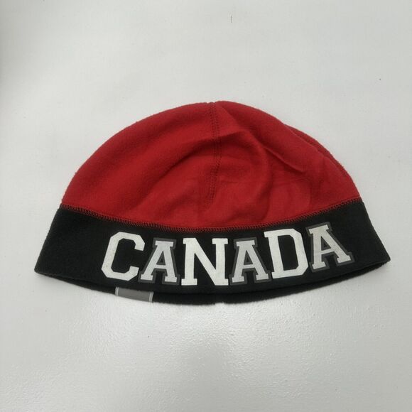 Columbia Beanie Hat Winter Cap Red Black Nebraska Canada Reversible Outdoors - Picture 15 of 16